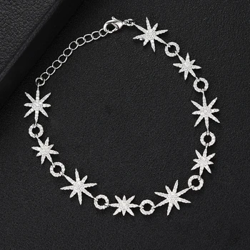 

missvikki 4 Colors Elegant Trend Luxury Chain Unique Design Bracelet Full Shiny Cubic Zirconia Women Anniversary Party Best Gift