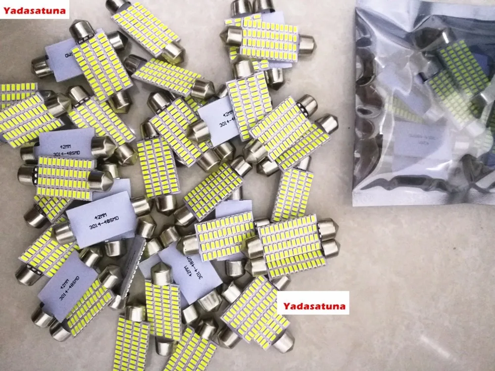 Preco Tlo Kit 50 Siluro 48 Led Super Branca Teto Placa Pingo Farolete Siluro Luz Interna Luz(41 42Mm 39Mm)