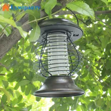 LumiParty 0.3W Solar-Powered UV Bug Zapper Repellant Pest Insect Mosquito Killer LED Garden Lamp and Lantern for Camping Hiking
