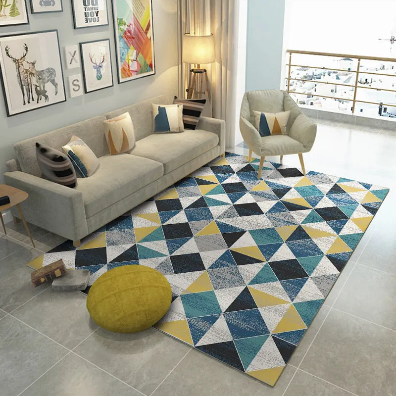 

Nordic Geometric Carpets For Living Room Home Decor Bedroom Carpet Modern Coffee Table Rug Study Soft Floor Mat Sofa Area Rugs