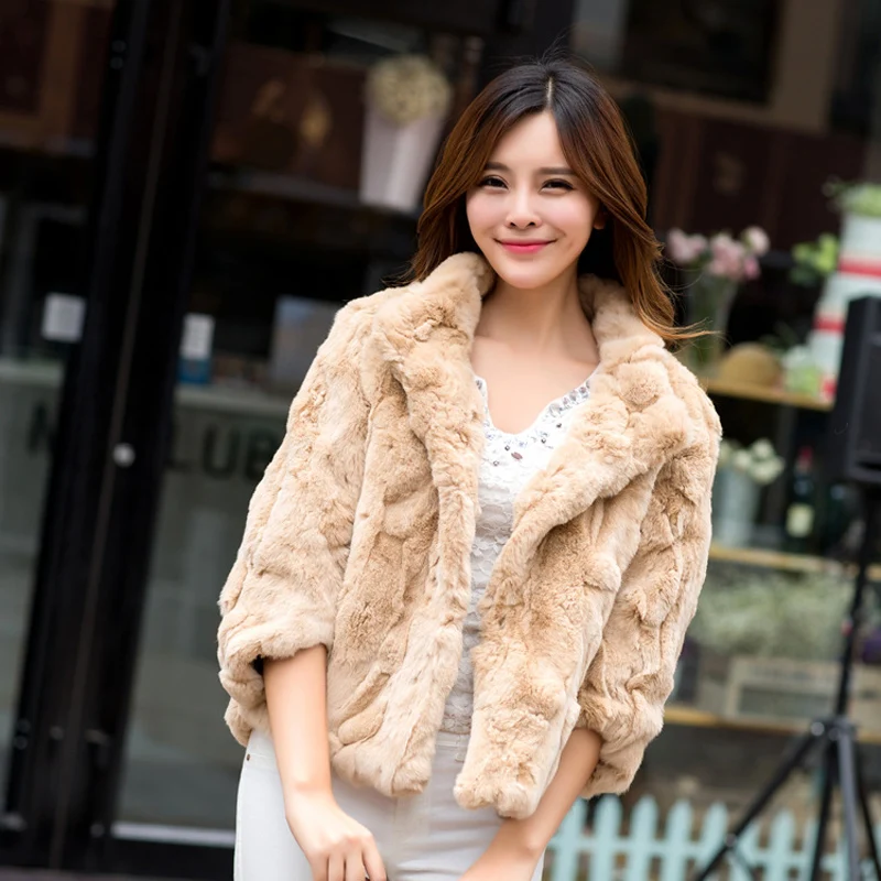 Bas Rex Veste Qualité Lapin khaki Femmes Naturel Fourrure 2017 blue Grey Vente Dame De Manteaux Réel 100 Manteau wqHPpH