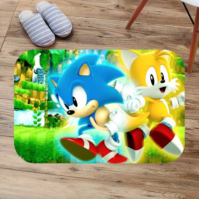 Us 18 52 35 Off Soft Rugs Carpet Mats For Living Room Kitchen Bedroom Sonic The Hedgehog Non Slip Floor Mats Area Rug Doormat In Bath Mats From Home