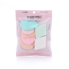 Горячая 7 шт косметический порошок слоеный круглый прямоугольный полихроматический свободный комбинированный костюм сухой влажный двойного назначения косметический спонж