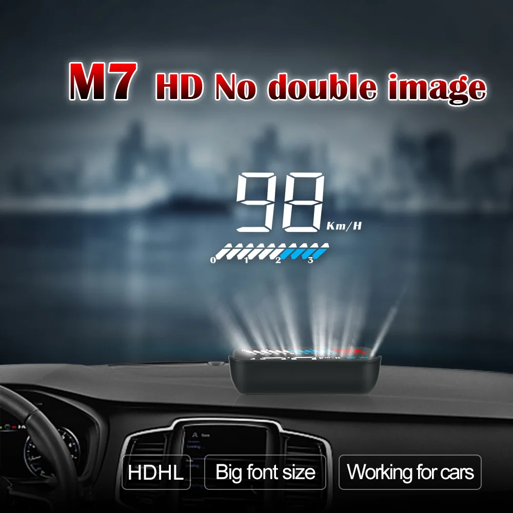  AOSHIKE M7 35 Zoll OBD2 GPS Head Up Display HUD HD Digital Auto Tacho Reise Laufleistung Stecker Un