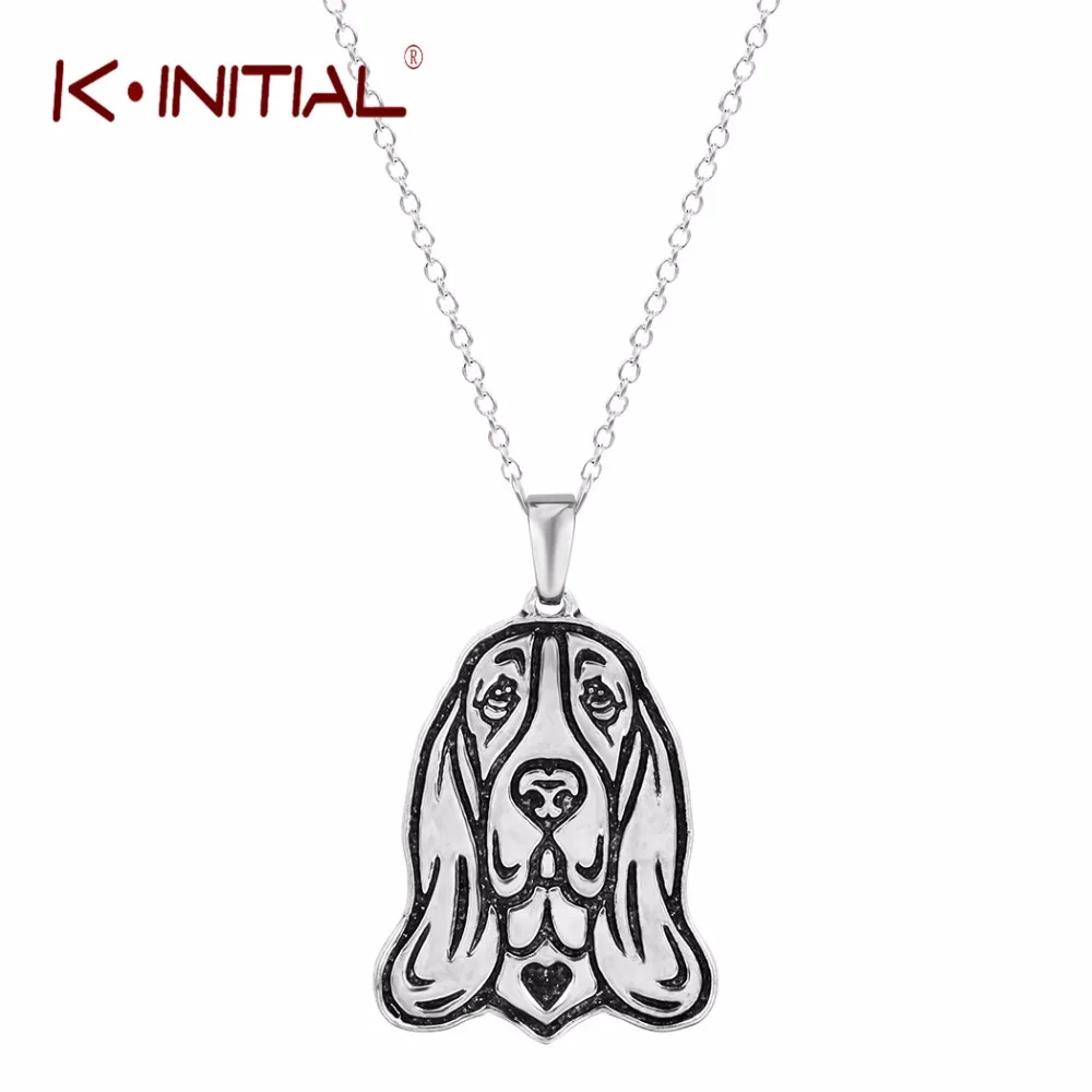 Kinitial 1 шт. Для женщин кулон Цепочки и ожерелья Бассет Хаунд ювелирные изделия