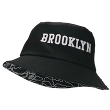 Новинка, Панама, мужская шляпа-Панама, женская летняя Панама, Бруклинский принт, шляпа Боба, шляпа в стиле хип-хоп, Рыбацкая шляпа