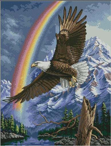counted cross stitch kit bald eagle the promise DIM 35020 (1)