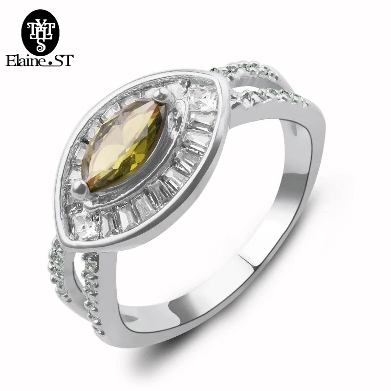 

Free Shipping Hot Sale White Gun Plated Crossed Marquise Fire Opal Ring Cubic Zircon Best Gift Wedding Ring White Opal