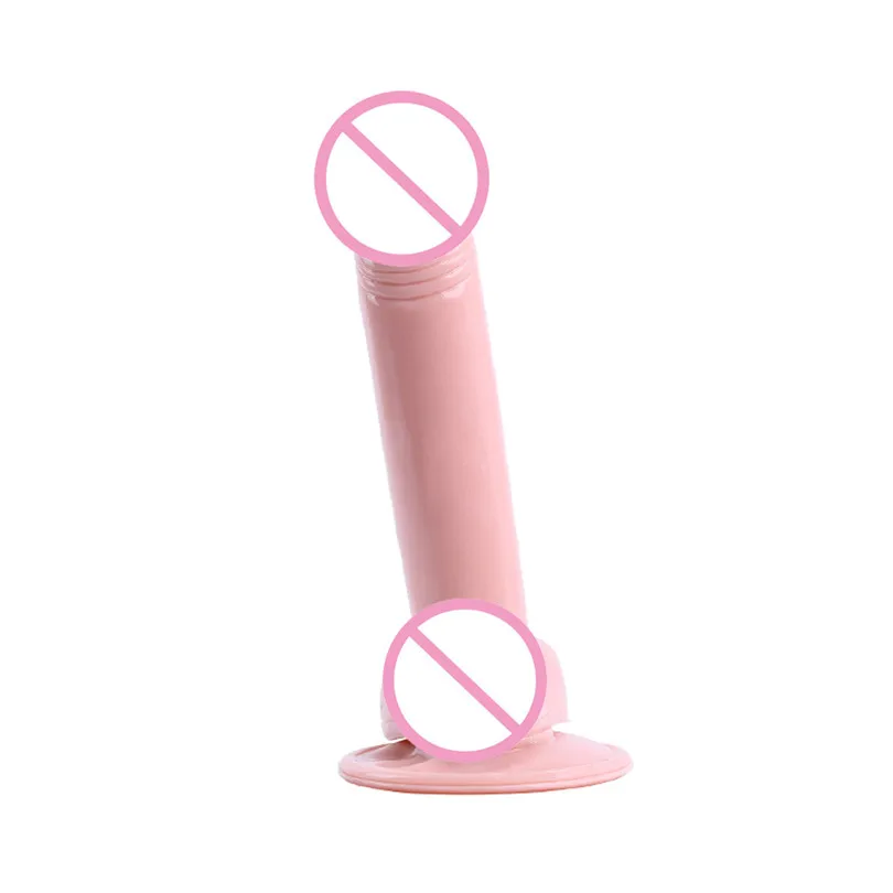 Sex Toy PVC Real Dildos Simulated Phallus Female Hand-Free Masturbation Device With Simulated Penile Sucker Sex Toys (2)