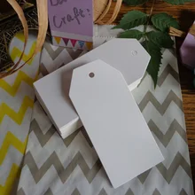 100 шт. 4,5X9,5 см Закладка большого размера трапециевидные белые картонные пустые бумажные бирки DIY креативные заметки Цена Этикетка подарок бирка