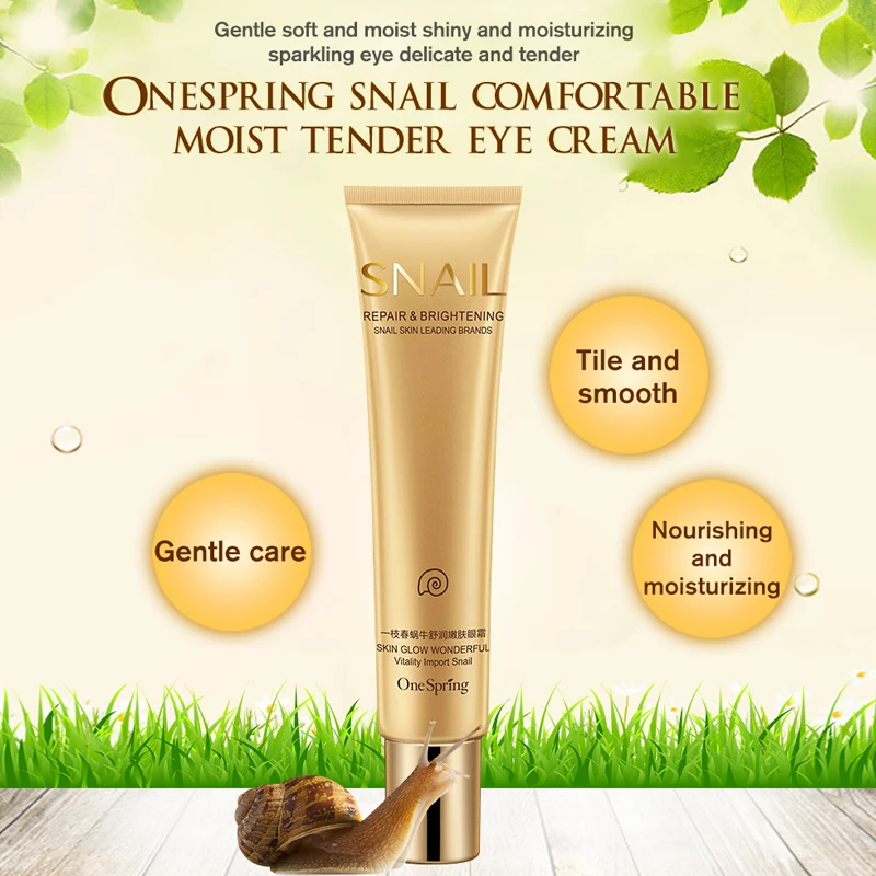 Snail Essence Repair Eye Cream Whitening Moisturizing Anti-aging Wrinkle Remove Dark Circles Eye Care Moisturizer One Spring 
