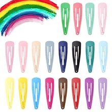20 pièces/lot pince à cheveux en métal coloré en aérosol peinture en forme de goutte épingle à cheveux enfant princesse épingle à cheveux filles femmes chapeaux accessoires de cheveux