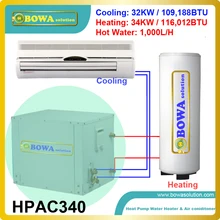 34KW heat pump water heater integrate 32KW air conditioner need only 9KWH power input, consult us about shipping costs