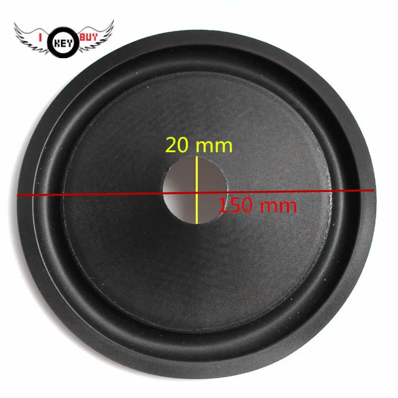 

Free Shipping 2 Pieces 6 Inch Speaker Cones Horn Drum paper Cone Rubber Edge Ring 150 MM 20 MM 30 MM