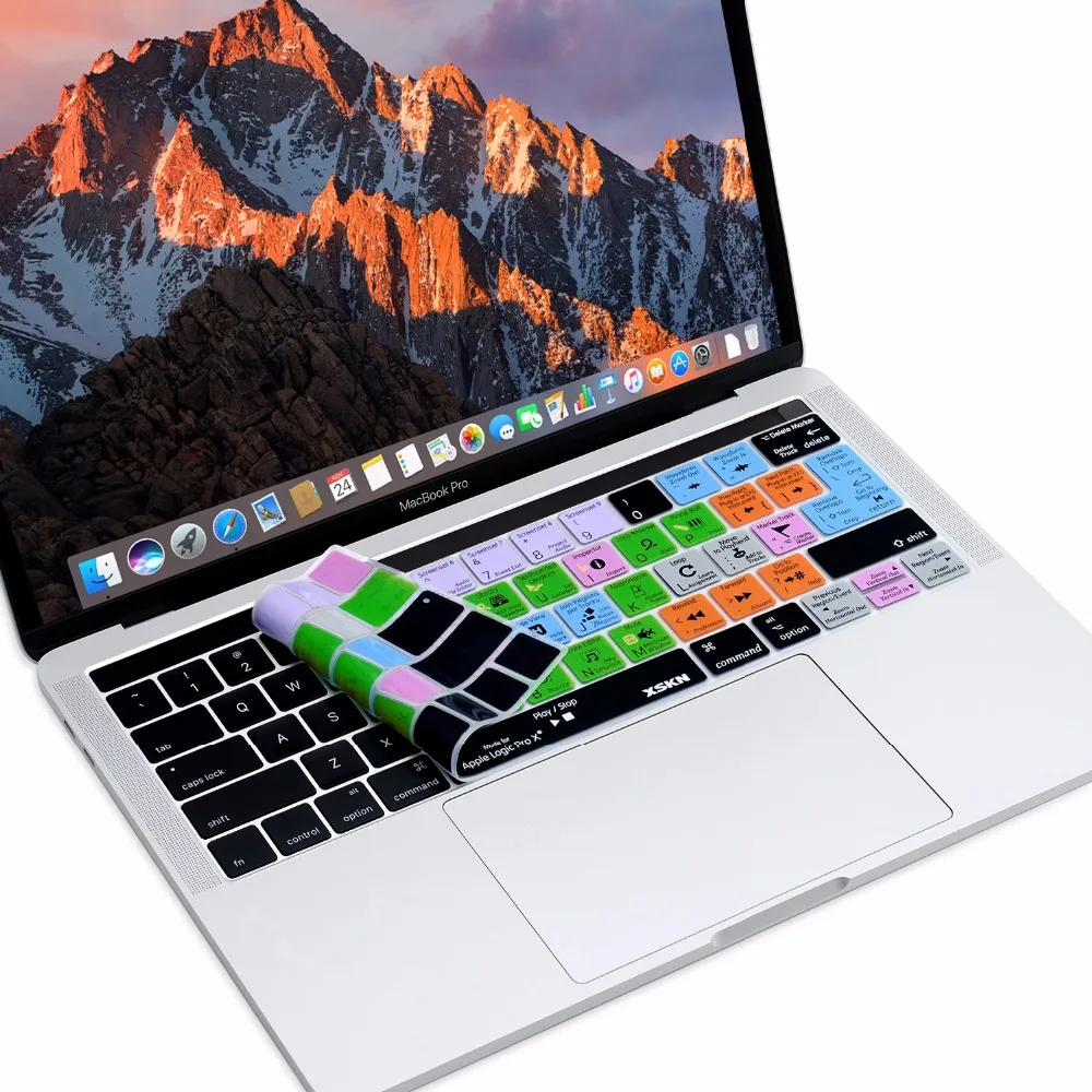 XSKN для Apple Mac Logic Pro X клавиатура с горячими клавишами для сенсорной панели Macbook 1" 15" A1706 A1707 A1989 A1990(-) USEU