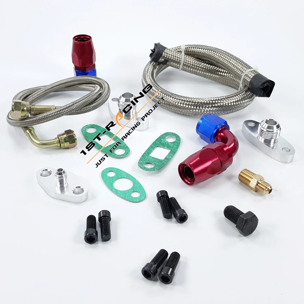 Подача масла Retrun Line + фитинг Комплект болтов для Toyota Supra 1JZGTE 2JZGTE 1JZ/2JZ Single Turbo|kit