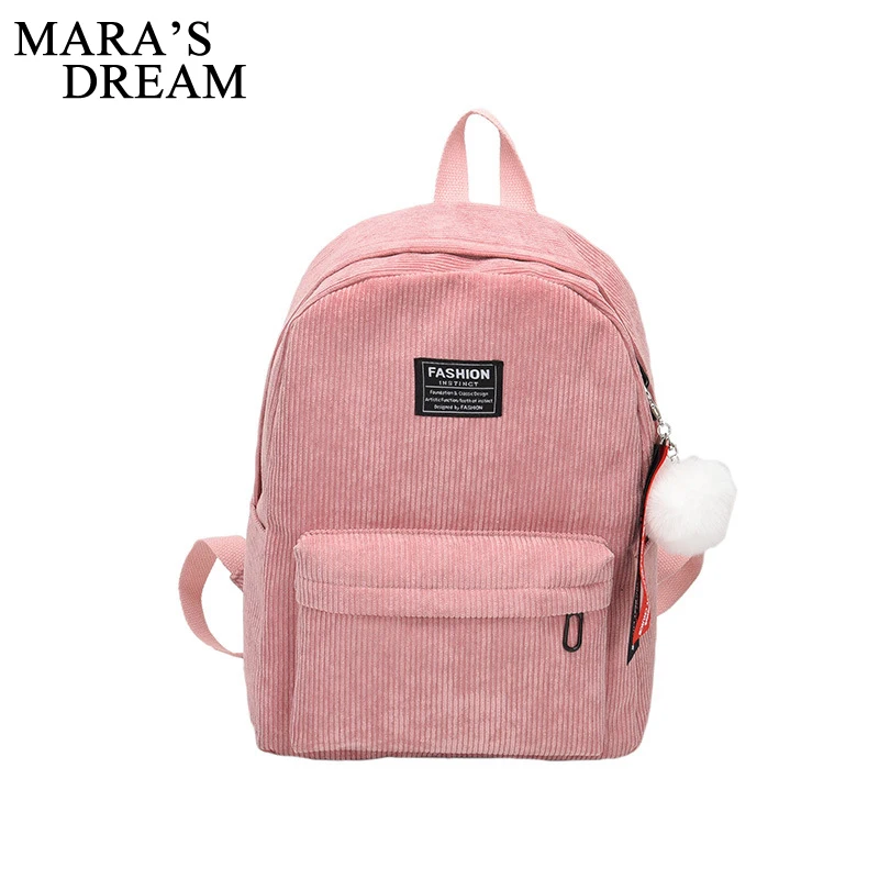

Mara's Dream 2018 New Velour Women Backpack Pure Color Women Travel Bag Fashion Double Backpack Female Mochila Bagpack Bags New