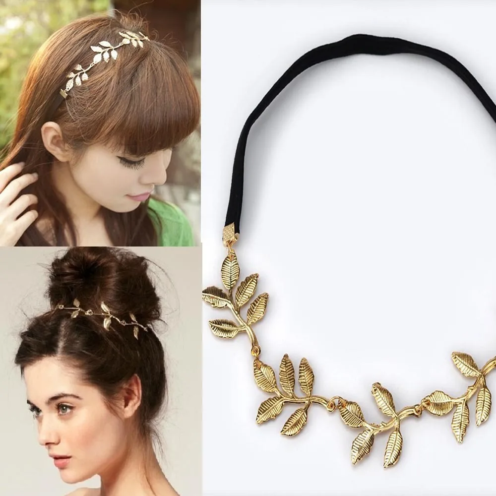 

H1001 star of the same paragraph romantic olive branch leaves decorative headwear headband hair bands