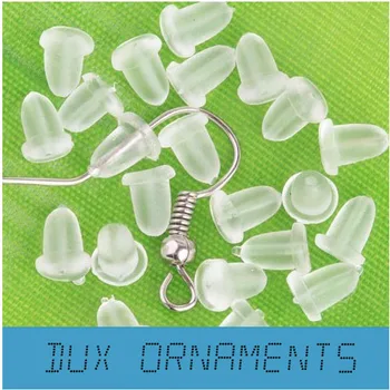 

Free Shipping! 5000 Pcs/Lot 5mm X 4mm Rubber Earring Backs Stoppers Ear Post Nuts