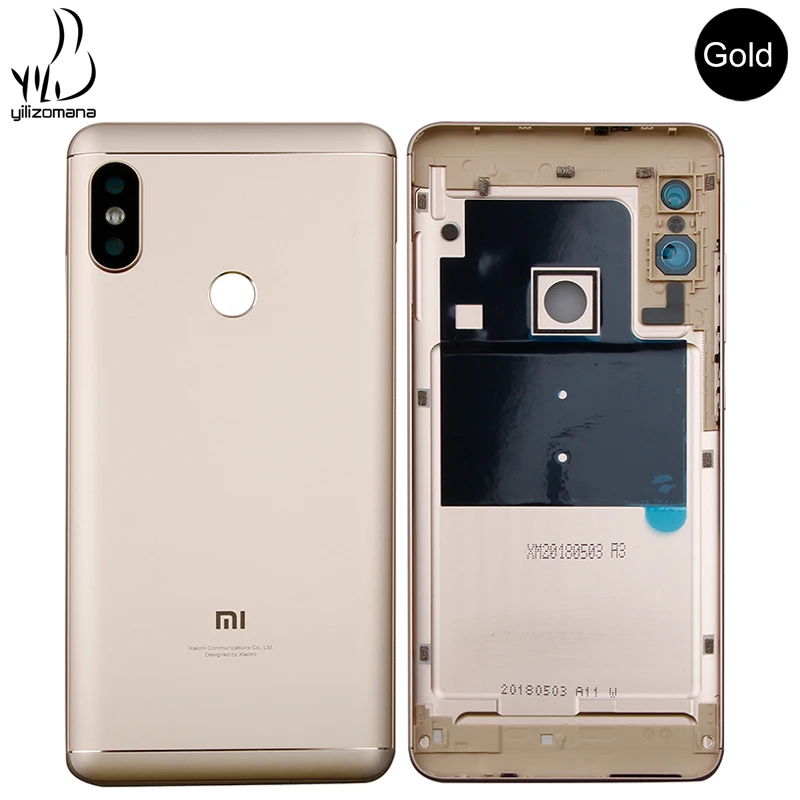 Задняя крышка YILIZOMANA для Xiaomi Redmi Note 5 Pro, Корпус задней двери для мобильного телефона, чехол для замены батареи, Бесплатные инструменты