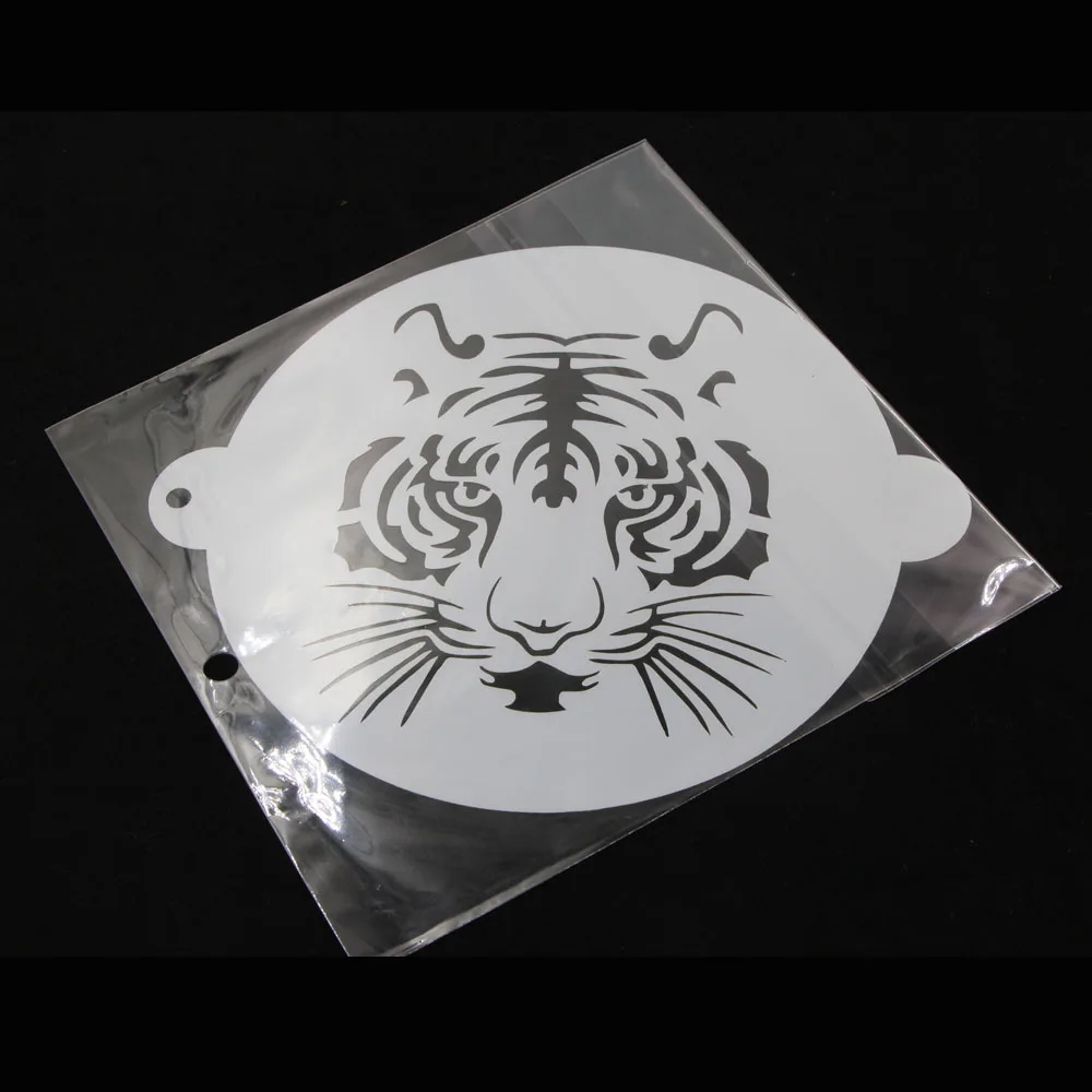 

1Pcs Translucent plastic cake stencil tiger Design for Cake Decoration Cappuccino Decorating Mousse CakeTools