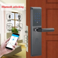 Electronic Password Door lock Digital Smart WIFI Remote Bluetooth Keypad Door Lock Unlock With TTlock APP, Code,M1 Card, And Key