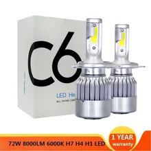 2x H7 LED H11 H4 Hi/Lo H1 H3 H8 HB1 HB3 HB4 HB5 H10 HIR2 H13 H16 H27 Car Headlight Bulbs 3000K 4300K 6000K 8000K 14000K COB
