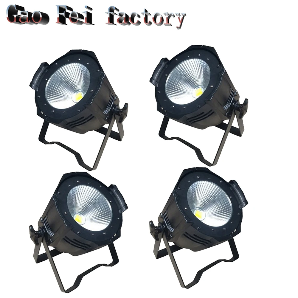 

4pcs/lot Dj DMX Club Wash Blinder COB 100w Led Par Can Pixel Ground Row Light With Strobe Be Used in Entertainment Arena
