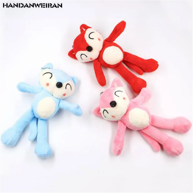 

1PCS Fox Plush Toys Small Pendant Mini Cartoon Stuffed Animals Toy Keychain For Kids Party Event Activity Gift 17CM HANDANWEIRAN