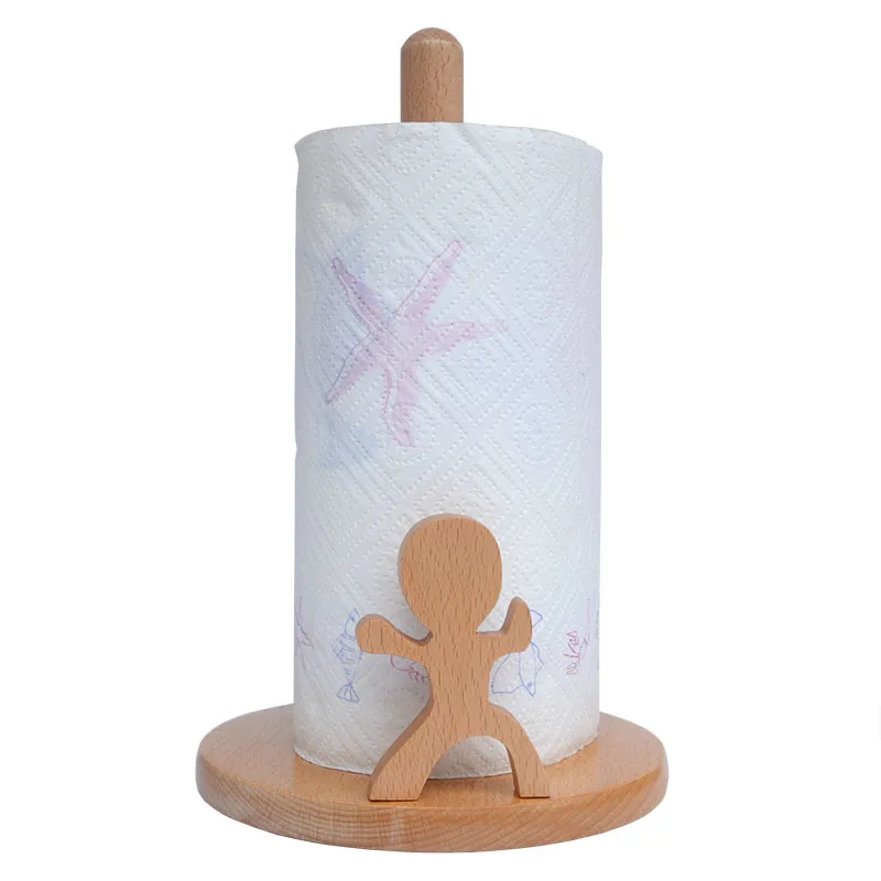 Кухня Твердые из древесной бумаги полотенца стойки пробивание ванная комната эвкалипт держатель ткани дома рулон бумага держател - Цвет: 5-high