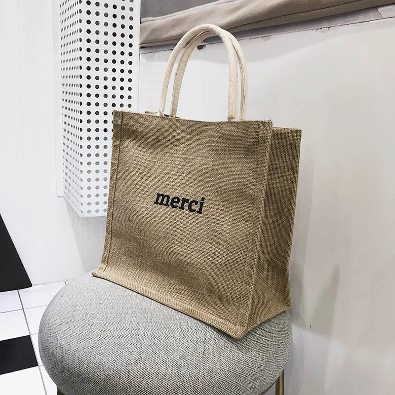 Summer New Women Weave Handbag INS Popular Fashion Female Letter Beach Straw Bags Ladies Travel Casual Braided Tote Bolsa SS3365 (4)
