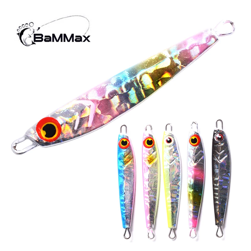 Leurre de pêche Bammax 7.5g 5cm Shore en fonte métallique paillettes leurres appâts durs cuillère gigue gabarits Wobbler accessoires de pêche en eau s