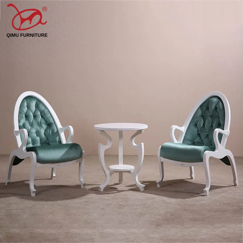 Morden design furniture suits Colorful flannel suitable for living room set chair solid wood tea table elegant M086*2+M223 Morden design furniture suits Colorful flannel suitable for living room set chair solid wood tea table elegant M086*2+M223