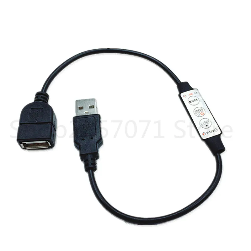 

USB Male And Female LED Controller With 3Key 5-24V LED Dimmer Remote Control For SMD 5050 5630 2835 3014 LED Strip Light
