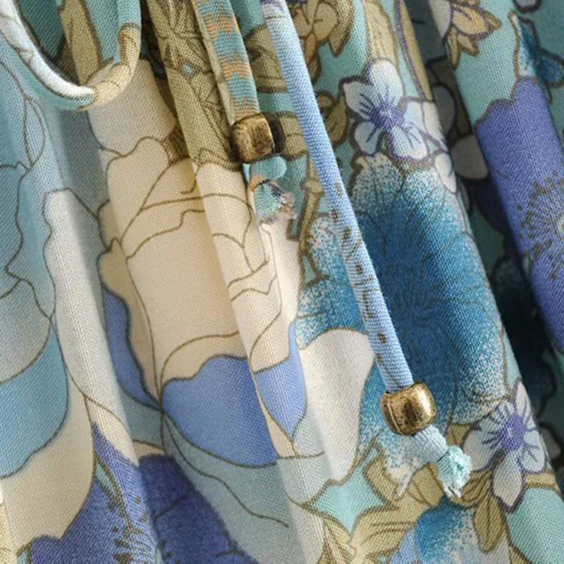 Женская длинная винтажная юбка Boho с цветочным принтом эластичной талией на