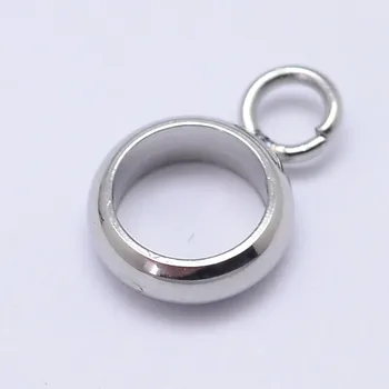 

PandaHall 20pcs 9/10mm 304 Stainless Steel Metal Jewelry Findings Pendant Cabochon Settings Ring