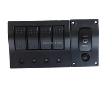 Good Quality 4 GANG ROCKER SWITCH & Bilge Pump Panel Fr MARINE/BOAT/RV WATERPROOF DC 12V/24V