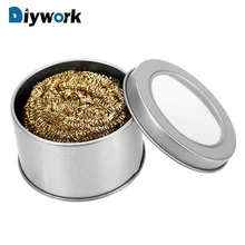 DIYWORK очистка шарика очистка вспомогательный инструмент Сварка паяльник наконечник очиститель механические аксессуары медная проволока плесень