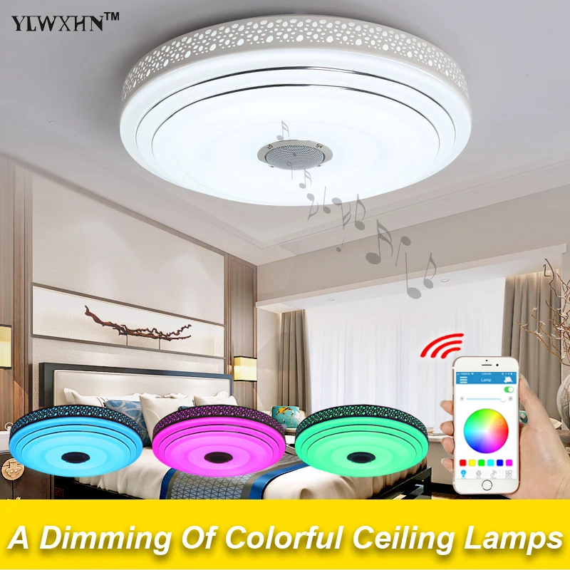 

2019 Ce New Abajur Sale Rgb Dimmable 36w Led Ceiling Light With Bluetooth & Music 90-260v Modern Lamp For 10-20 Square Meters
