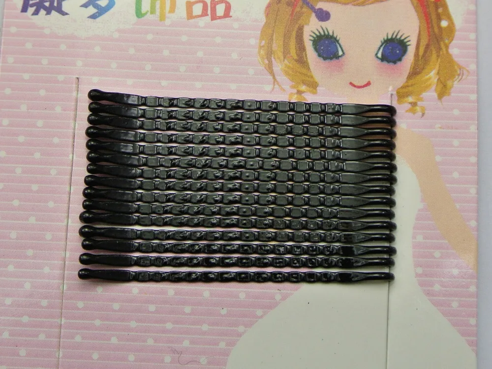 5 Pcs Black Fringe Invisible Hair Clip Comb Hairpin Bobby Pin Headband 30cm 