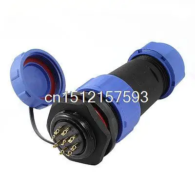 AC 500V 5A 21mm Thread 9P Cable Gland Connector Aviation Plug + Waterproof Cap |