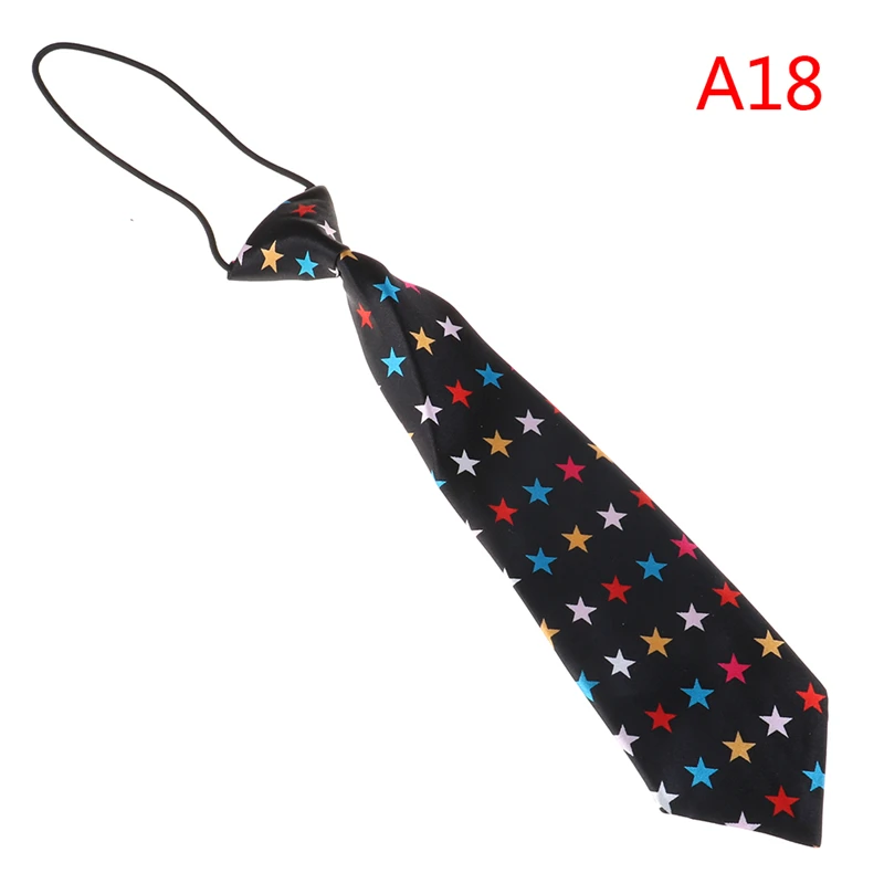 Модный Эластичный галстук для мальчиков и девочек; милый детский галстук для свадебной вечеринки; Детский костюм с разноцветным галстуком - Цвет: A18