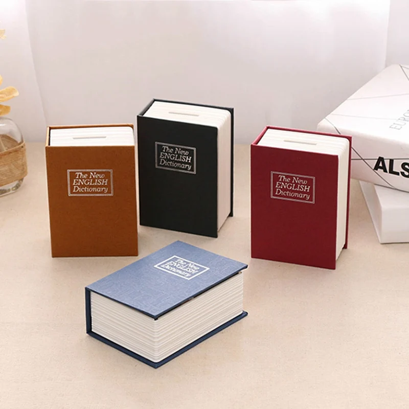 

Dictionary Mini Safe Box Book Money Hidden Secret Security Safe Lock Cash Money Coin Storage Jewellery Key Locker For Kid Gift