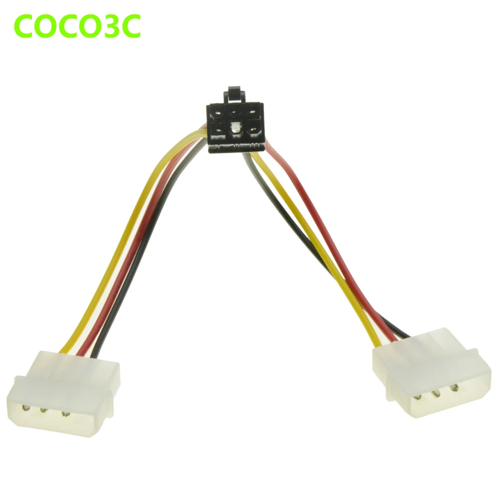 

6 Pin Male to Dual 4 Pin Molex Male Power Supply Cable PCIe Graphics Card Power Port to D Plug for nVidia ATI AMD video card