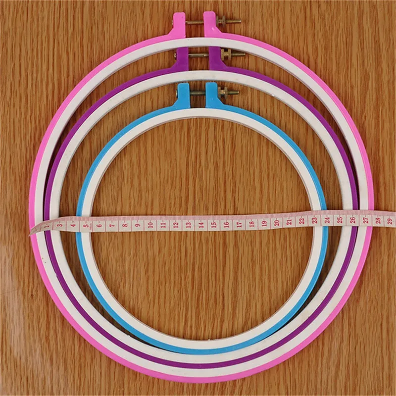 DIY Plastic Embroidery Cross Stitch Tapestry Ring Hoop Frame Sewing Tools