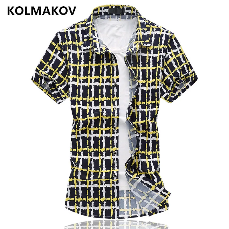 

2018 New Arrival Men's shirt Short Sleeve Shirt Mens Dress Shirts Brand Casual Fashion Business Style Shirts 100% Cotton