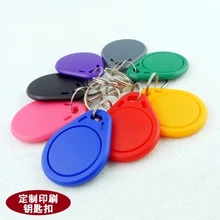 13,56 МГц IC M1 S50 брелков теги доступ Управление радиометка для нахождения ключа карты маркеров посещаемости управление брелоком ABS Водонепроницаемый 2000 шт