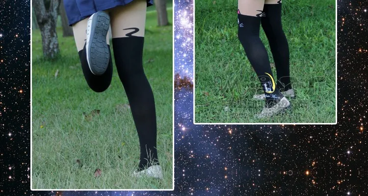 Detail (23) Anime Sailor Moon Cosplay Luna Cat Women Girl Socks Pattern Pantyhose Silk Tights Leggings Black White