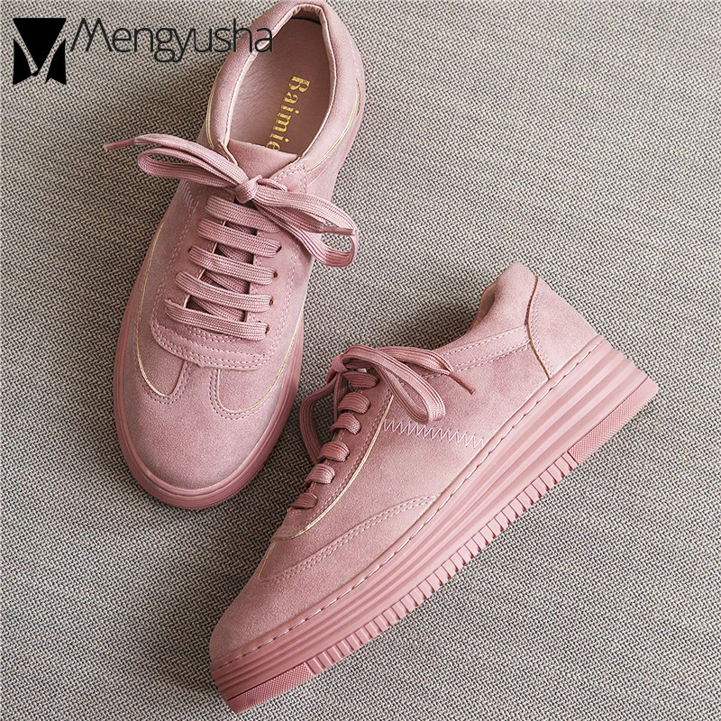 

Ladies Pink Espadrilles Oxford Shoes Woman Tenis Creepers Platform Flats Girls Loafers White Leather Moccasins Height Increase