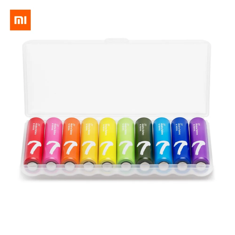 

10PCS/lot AAA alkaline Battery Xiaomi Original Rainbow Disposable Batteries Kit for Camera Mouse Keyboard Controller Car Toys